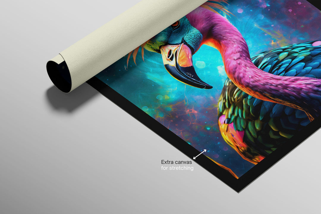 Eclectic Flamingo — Haptic 3D Embossed Print Insigne Art Design