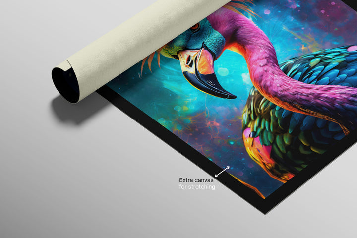 Eclectic Flamingo — Haptic 3D Embossed Print Insigne Art Design