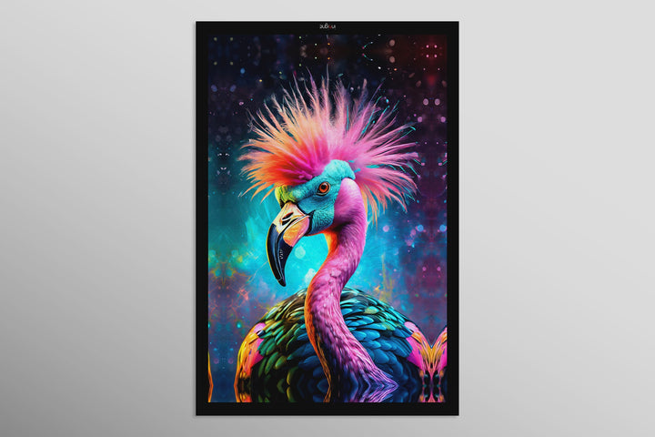 Eclectic Flamingo — Haptic 3D Embossed Print Insigne Art Design