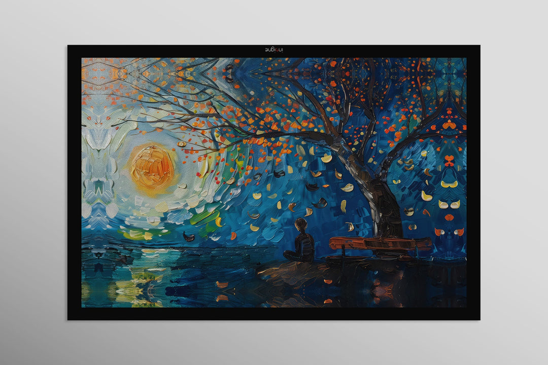 Lunar Serenade — Haptic 3D Embossed + High-Gloss Lacquer Print Insigne Art Design
