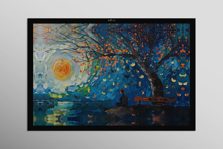 Lunar Serenade — Haptic 3D Embossed + High-Gloss Lacquer Print Insigne Art Design