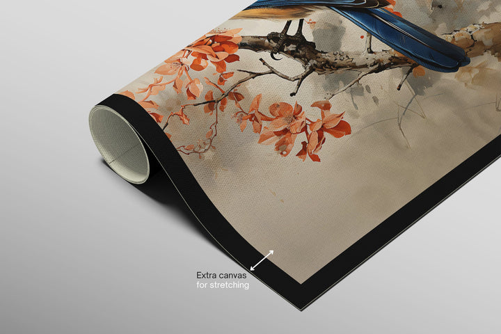 Sapphire Songbird — Haptic 3D Embossed + High-Gloss Lacquer Print Insigne Art Design