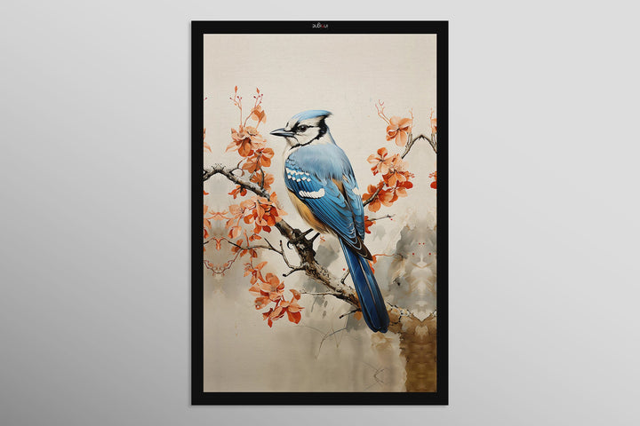 Sapphire Songbird — Haptic 3D Embossed + High-Gloss Lacquer Print Insigne Art Design