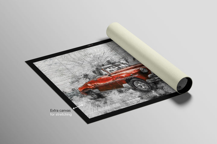 Crimson Chrome Classic — Haptic 3D Embossed + Gloss Lacquer Print Home &amp; Garden > Decor > Artwork > Posters, Prints, &amp; Visual Artwork Insigne Art Design