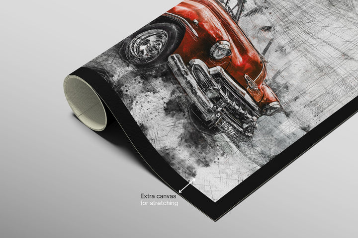 Crimson Chrome Classic — Haptic 3D Embossed + Gloss Lacquer Print Home &amp; Garden > Decor > Artwork > Posters, Prints, &amp; Visual Artwork Insigne Art Design