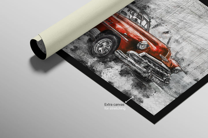 Crimson Chrome Classic — Haptic 3D Embossed + Gloss Lacquer Print Home &amp; Garden > Decor > Artwork > Posters, Prints, &amp; Visual Artwork Insigne Art Design