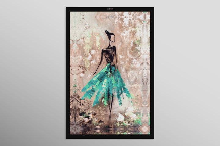 Jade Couture Muse — Haptic 3D Embossed + High-Gloss Lacquer Print Home &amp; Garden > Decor > Artwork > Posters, Prints, &amp; Visual Artwork Insigne Art Design