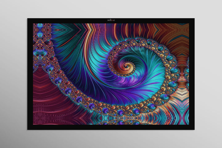 Aurora Spiral Luxe — Haptic 3D Embossed + High-Gloss Lacquer Print Home &amp; Garden > Decor > Artwork > Posters, Prints, &amp; Visual Artwork Insigne Art Design