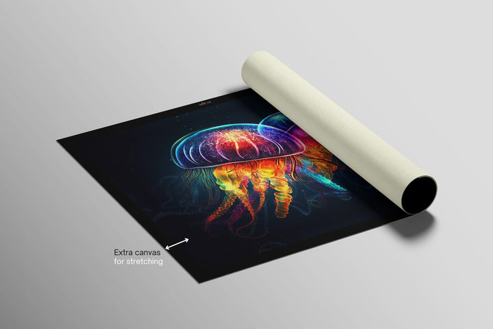 Luminescent Deep-Sea Duo — 3D Haptic Embossed High-Gloss Luxury Wall Art Home &amp; Garden > Decor > Artwork > Posters, Prints, &amp; Visual Artwork Insigne Art Design