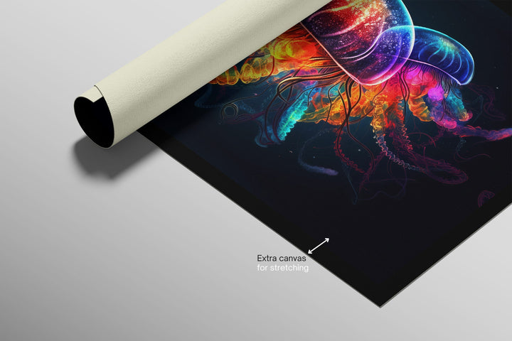 Luminescent Deep-Sea Duo — 3D Haptic Embossed High-Gloss Luxury Wall Art Home &amp; Garden > Decor > Artwork > Posters, Prints, &amp; Visual Artwork Insigne Art Design