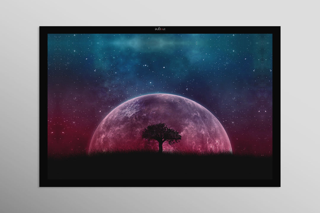 Cosmic Lunar Solitude — 3D Haptic Embossed High-Gloss Luxury Wall Art Home &amp; Garden > Decor > Artwork > Posters, Prints, &amp; Visual Artwork Insigne Art Design