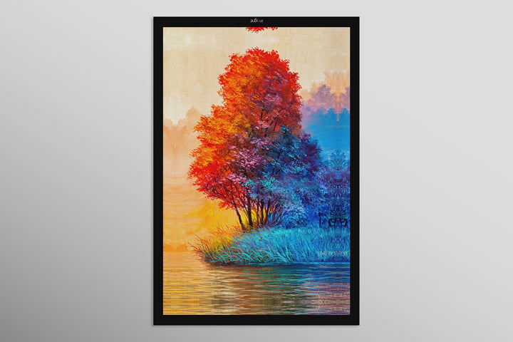 Crimson Frost Solitude — 3D Haptic Embossed High-Gloss Luxury Wall Art Wall Decoration Insigne Art Design