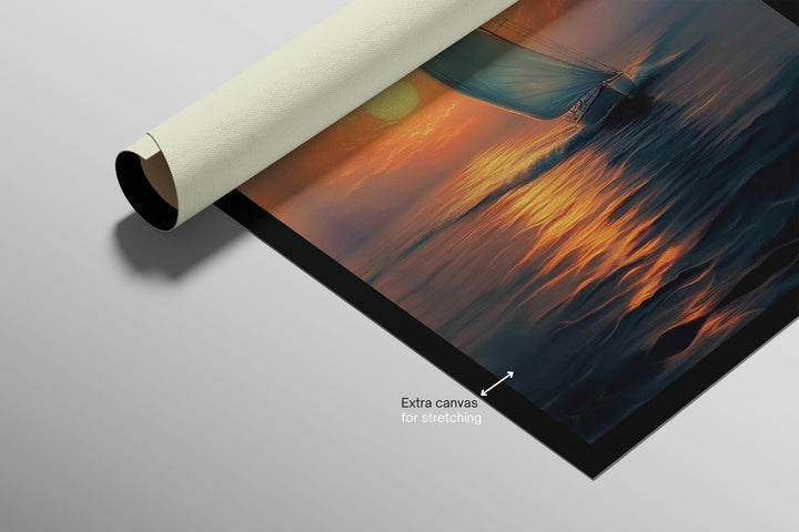 Azure Voyage: Golden Horizon — 3D Haptic Embossed High-Gloss Luxury Wall Art Insigne Art Design