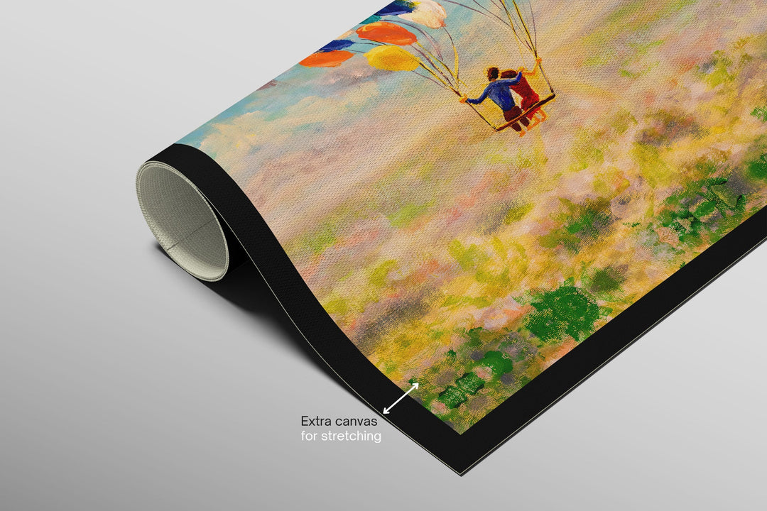 Balloon Heart Flight — 3D Haptic Embossed High-Gloss Luxury Wall Art Wall Decoration Insigne Art Design