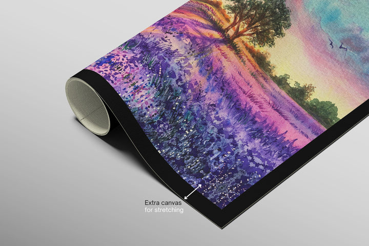Lavender Sunset Tree — 3D Haptic Embossed High-Gloss Luxury Wall Art Home &amp; Garden > Decor > Artwork > Posters, Prints, &amp; Visual Artwork Insigne Art Design