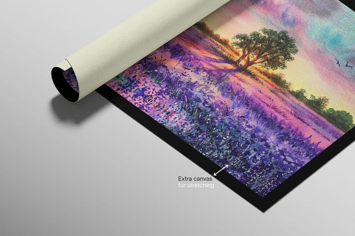 Lavender Sunset Tree — 3D Haptic Embossed High-Gloss Luxury Wall Art Home &amp; Garden > Decor > Artwork > Posters, Prints, &amp; Visual Artwork Insigne Art Design