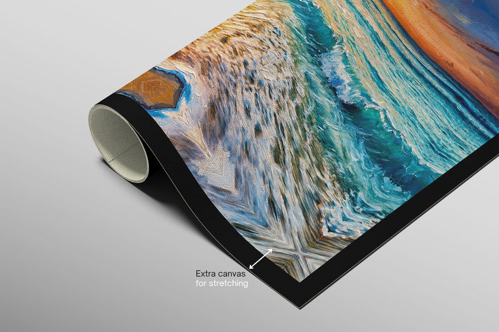 Azure Shoreline Radiance — 3D Haptic Embossed High-Gloss Luxury Wall Art Home &amp; Garden > Decor > Artwork > Posters, Prints, &amp; Visual Artwork Insigne Art Design