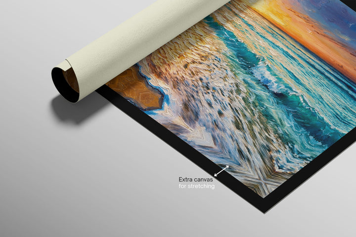 Azure Shoreline Radiance — 3D Haptic Embossed High-Gloss Luxury Wall Art Home &amp; Garden > Decor > Artwork > Posters, Prints, &amp; Visual Artwork Insigne Art Design