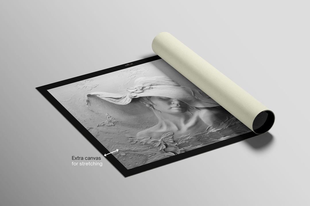 Alabaster Muse &amp; Butterflies — 3D Haptic Embossed High-Gloss Luxury Wall Art Home &amp; Garden > Decor > Artwork > Posters, Prints, &amp; Visual Artwork Insigne Art Design