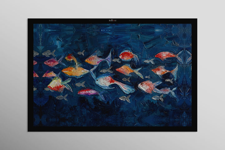 Cobalt Current Chorus — A Textured Deep-Sea Discovery Home &amp; Garden > Decor > Artwork > Posters, Prints, &amp; Visual Artwork Insigne Art Design