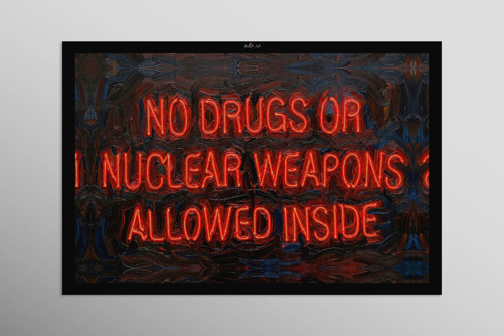 Urban Mandate — An Electric Warning in 3D Impasto Home &amp; Garden > Decor > Artwork > Posters, Prints, &amp; Visual Artwork Insigne Art Design