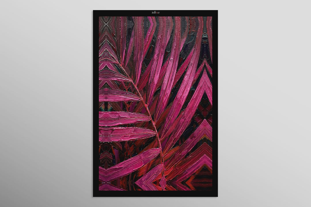 Magenta Midnight Frond — A Sculpted Pulse of Tropical Velvet Home &amp; Garden > Decor > Artwork > Posters, Prints, &amp; Visual Artwork Insigne Art Design