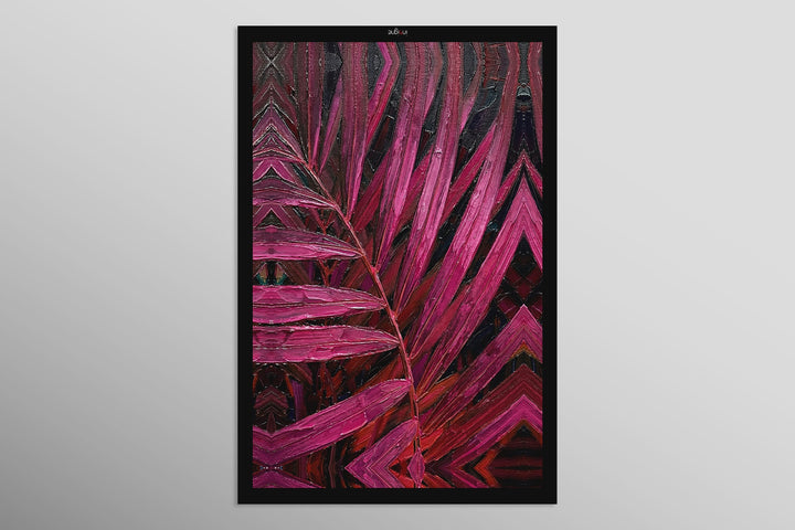Magenta Midnight Frond — A Sculpted Pulse of Tropical Velvet Home &amp; Garden > Decor > Artwork > Posters, Prints, &amp; Visual Artwork Insigne Art Design