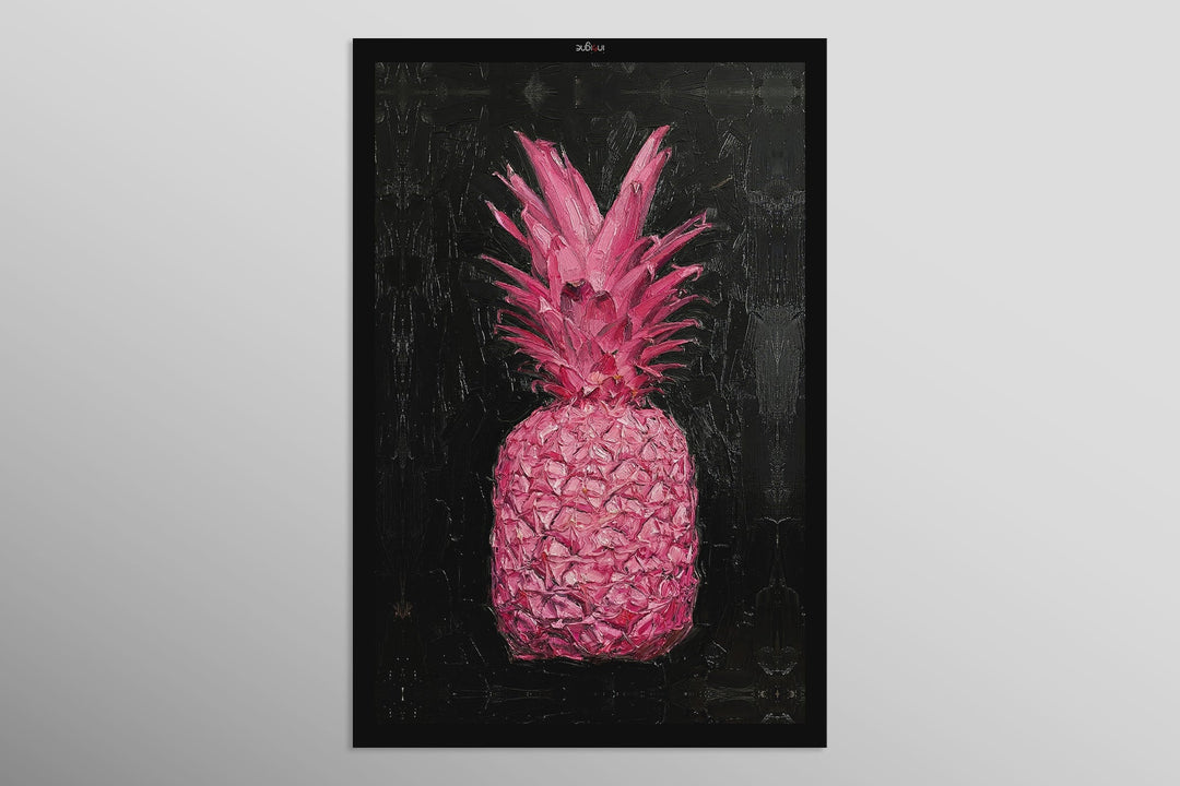 Eclectic Pineapple Pulse — A Textured Pop in Pink &amp; Noir Home &amp; Garden > Decor > Artwork > Posters, Prints, &amp; Visual Artwork Insigne Art Design