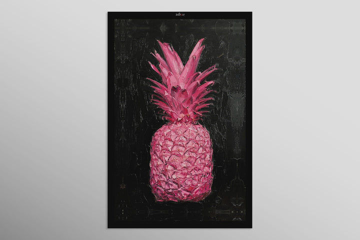 Eclectic Pineapple Pulse — A Textured Pop in Pink &amp; Noir Home &amp; Garden > Decor > Artwork > Posters, Prints, &amp; Visual Artwork Insigne Art Design