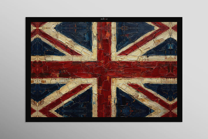 Imperial Heritage: Sculpted Union Jack — 3D Haptic Embossed High-Gloss Luxury Wall Art Home &amp; Garden > Decor > Artwork > Posters, Prints, &amp; Visual Artwork Insigne Art Design