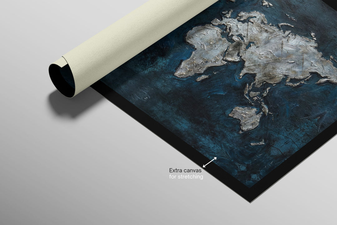 Sapphire Metallic Atlas — 3D Haptic Embossed High-Gloss Luxury Wall Art Home &amp; Garden > Decor > Artwork > Posters, Prints, &amp; Visual Artwork Insigne Art Design