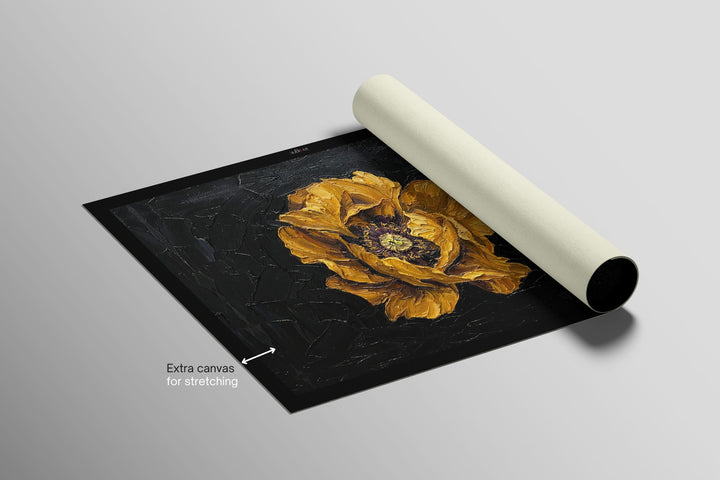 Gilded Obsidian Bloom — 3D Haptic Embossed High-Gloss Luxury Wall Art Home &amp; Garden > Decor > Artwork > Posters, Prints, &amp; Visual Artwork Insigne Art Design