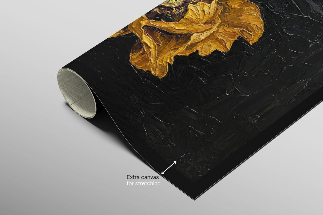 Gilded Obsidian Bloom — 3D Haptic Embossed High-Gloss Luxury Wall Art Home &amp; Garden > Decor > Artwork > Posters, Prints, &amp; Visual Artwork Insigne Art Design