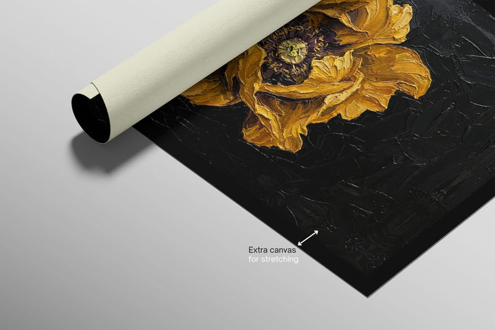 Gilded Obsidian Bloom — 3D Haptic Embossed High-Gloss Luxury Wall Art Home &amp; Garden > Decor > Artwork > Posters, Prints, &amp; Visual Artwork Insigne Art Design