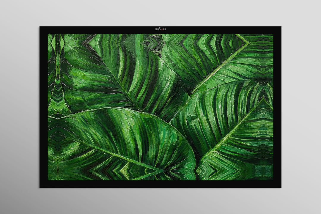 Verdant Tropics Infusion — 3D Haptic Embossed High-Gloss Luxury Wall Art Home &amp; Garden > Decor > Artwork > Posters, Prints, &amp; Visual Artwork Insigne Art Design