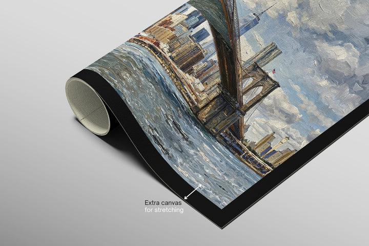 Gotham’s Golden Gateway: Brooklyn Bridge — 3D Haptic Embossed High-Gloss Luxury Wall Art Home &amp; Garden > Decor > Artwork > Posters, Prints, &amp; Visual Artwork Insigne Art Design