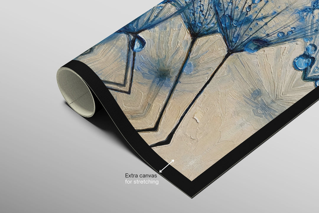 Sapphire Dew Dandelion — 3D Haptic Embossed High-Gloss Luxury Wall Art Home &amp; Garden > Decor > Artwork > Posters, Prints, &amp; Visual Artwork Insigne Art Design