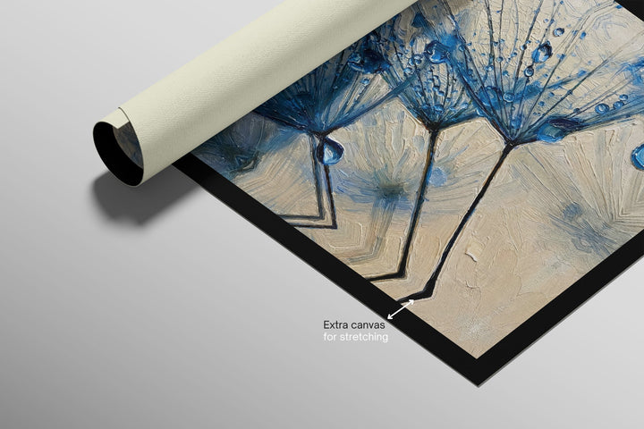 Sapphire Dew Dandelion — 3D Haptic Embossed High-Gloss Luxury Wall Art Home &amp; Garden > Decor > Artwork > Posters, Prints, &amp; Visual Artwork Insigne Art Design