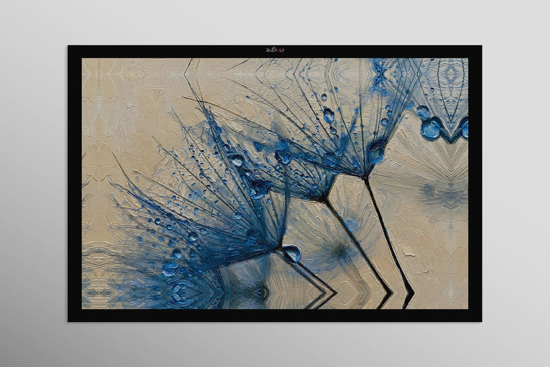 Sapphire Dew Dandelion — 3D Haptic Embossed High-Gloss Luxury Wall Art Home &amp; Garden > Decor > Artwork > Posters, Prints, &amp; Visual Artwork Insigne Art Design