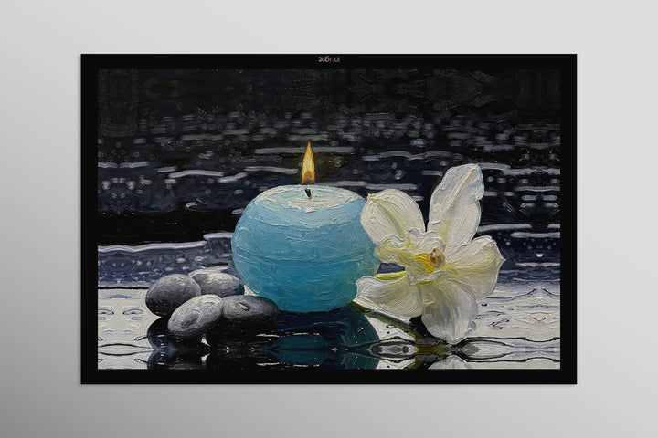 Zen Serenity Bloom — 3D Haptic Embossed High-Gloss Luxury Wall Art Home &amp; Garden > Decor > Artwork > Posters, Prints, &amp; Visual Artwork Insigne Art Design