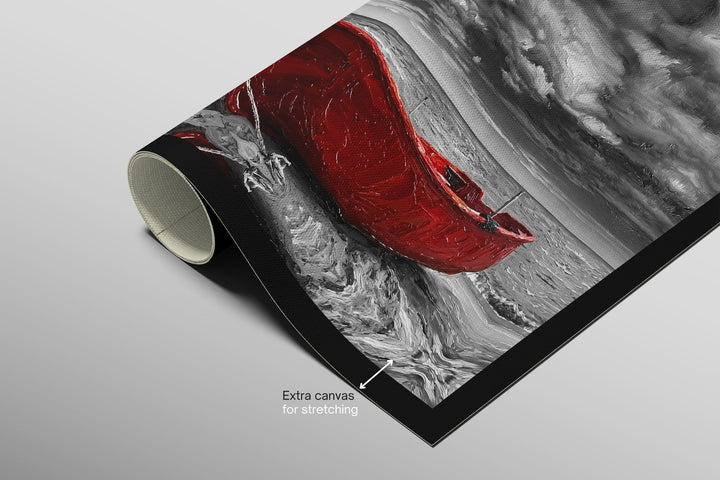 Crimson Sentinel of the Noir Coast — 3D Haptic Embossed High-Gloss Luxury Wall Art Home &amp; Garden > Decor > Artwork > Posters, Prints, &amp; Visual Artwork Insigne Art Design
