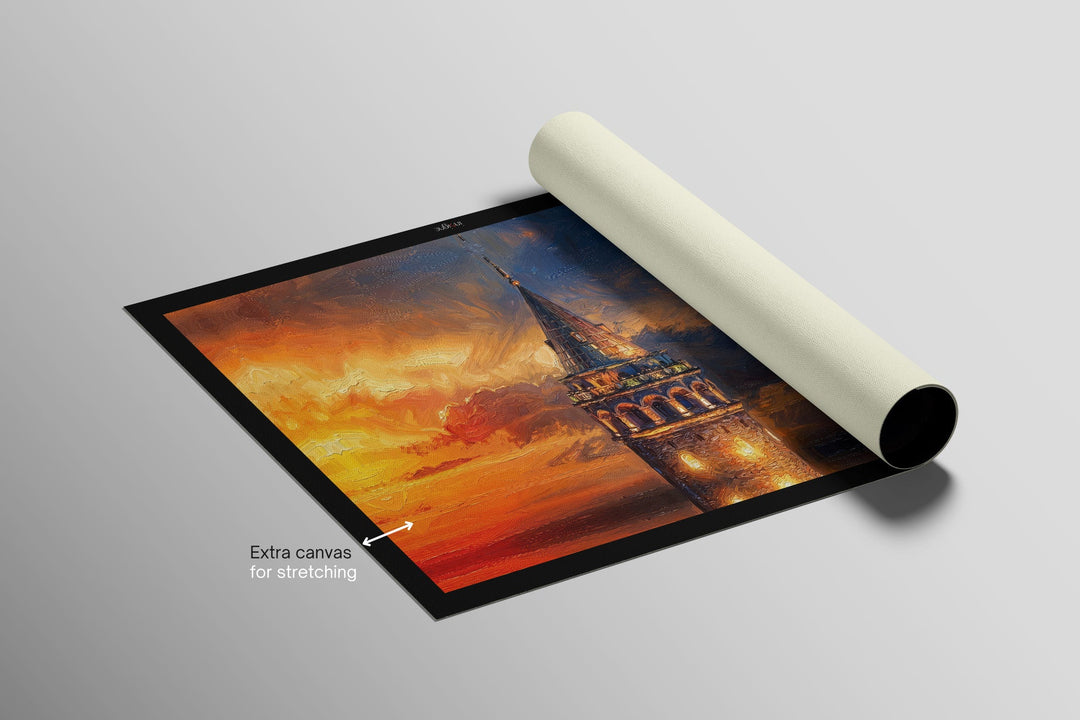 Galata Sunset Sentinel — 3D Haptic Embossed High-Gloss Luxury Wall Art Home &amp; Garden > Decor > Artwork > Posters, Prints, &amp; Visual Artwork Insigne Art Design