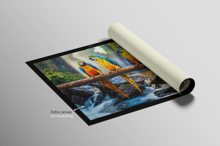 Tropical Trio Haven — 3D Haptic Embossed High-Gloss Luxury Wall Art Home &amp; Garden > Decor > Artwork > Posters, Prints, &amp; Visual Artwork Insigne Art Design