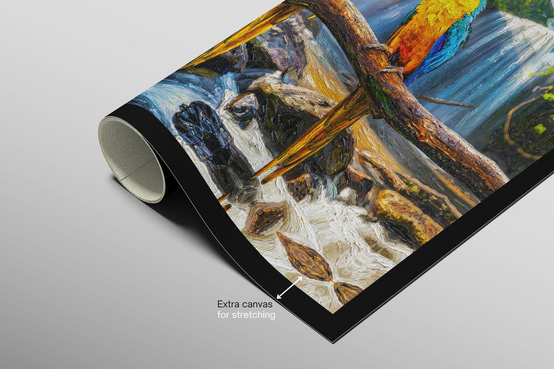 Tropical Trio Haven — 3D Haptic Embossed High-Gloss Luxury Wall Art Home &amp; Garden > Decor > Artwork > Posters, Prints, &amp; Visual Artwork Insigne Art Design