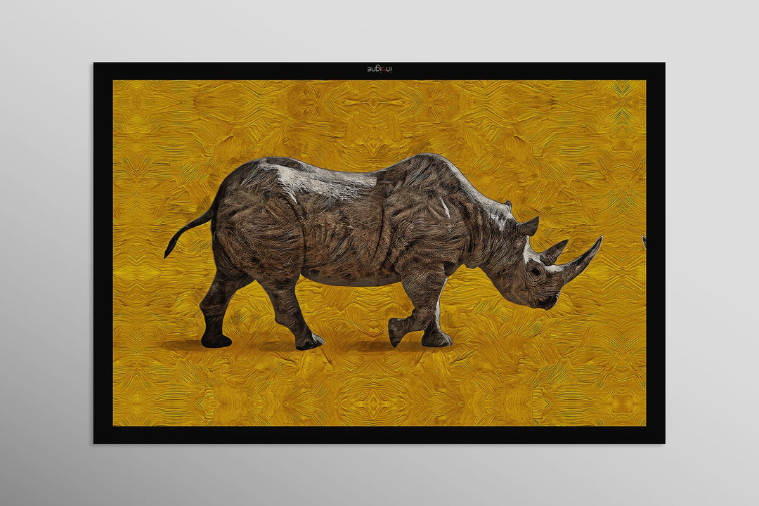 Golden Savannah Sentinel — 3D Haptic Embossed High-Gloss Luxury Wall Art Home &amp; Garden > Decor > Artwork > Posters, Prints, &amp; Visual Artwork Insigne Art Design