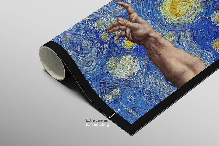 Celestial Touch of Creation — 3D Haptic Embossed High-Gloss Luxury Wall Art Home &amp; Garden > Decor > Artwork > Posters, Prints, &amp; Visual Artwork Insigne Art Design