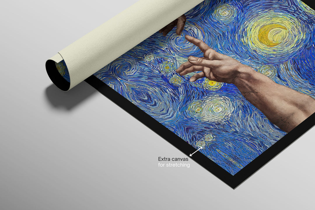 Celestial Touch of Creation — 3D Haptic Embossed High-Gloss Luxury Wall Art Home &amp; Garden > Decor > Artwork > Posters, Prints, &amp; Visual Artwork Insigne Art Design
