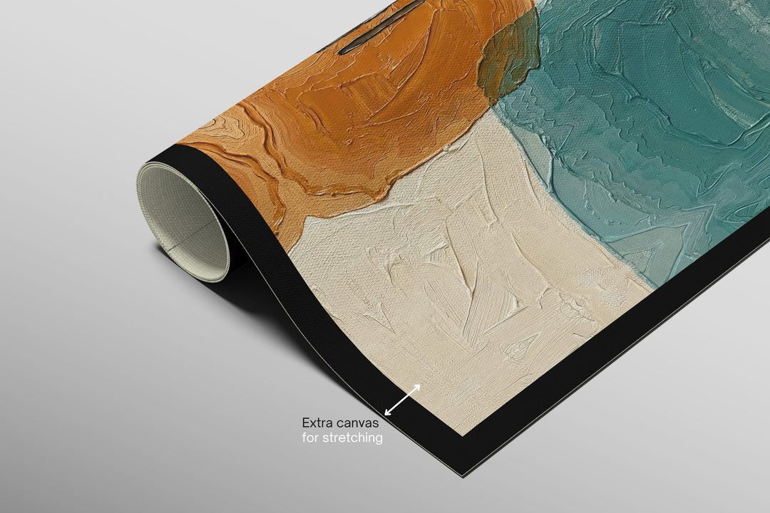 Ochre &amp; Teal Linear Harmony — 3D Haptic Embossed High-Gloss Luxury Wall Art Home &amp; Garden > Decor > Artwork > Posters, Prints, &amp; Visual Artwork Insigne Art Design