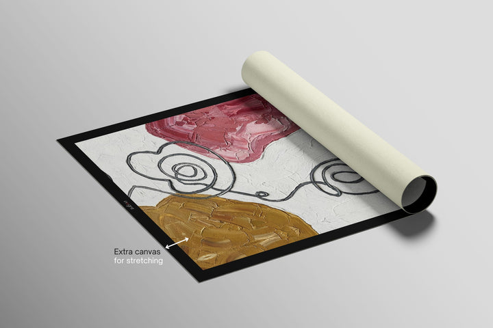 Crimson &amp; Ochre Lyric — 3D Haptic Embossed High-Gloss Luxury Wall Art Home &amp; Garden > Decor > Artwork > Posters, Prints, &amp; Visual Artwork Insigne Art Design