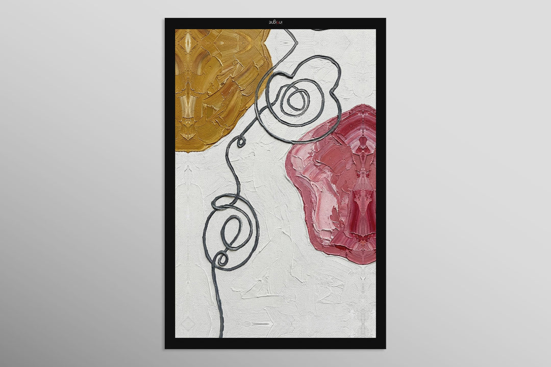 Crimson &amp; Ochre Lyric — 3D Haptic Embossed High-Gloss Luxury Wall Art Home &amp; Garden > Decor > Artwork > Posters, Prints, &amp; Visual Artwork Insigne Art Design